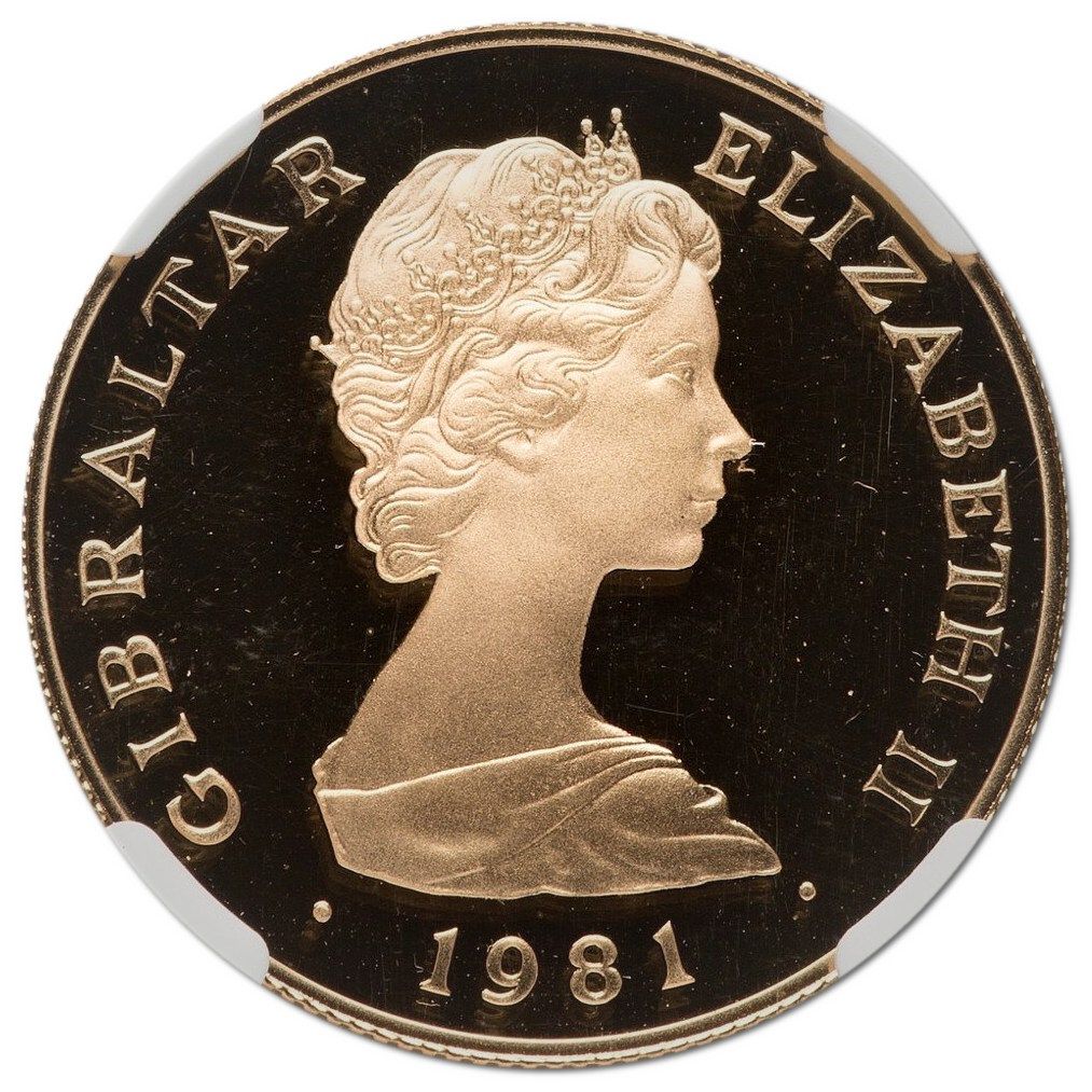Gibraltar 50 Pounds - Elizabeth II Royal Wedding obverse