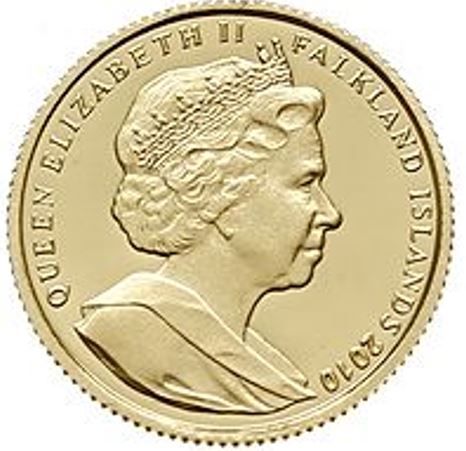 Falkland Islands 1/25 Crown - Elizabeth II Henry Dunant obverse