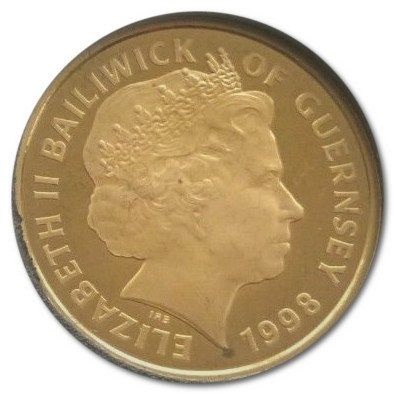 Guernsey 50 Pounds - Elizabeth II The Queen Mother obverse