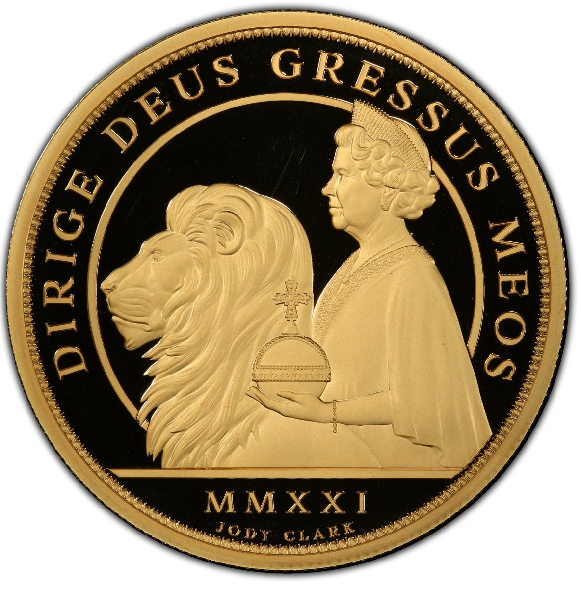 Alderney 500 Pounds - Elizabeth II 95th Birthday; Gold 5oz