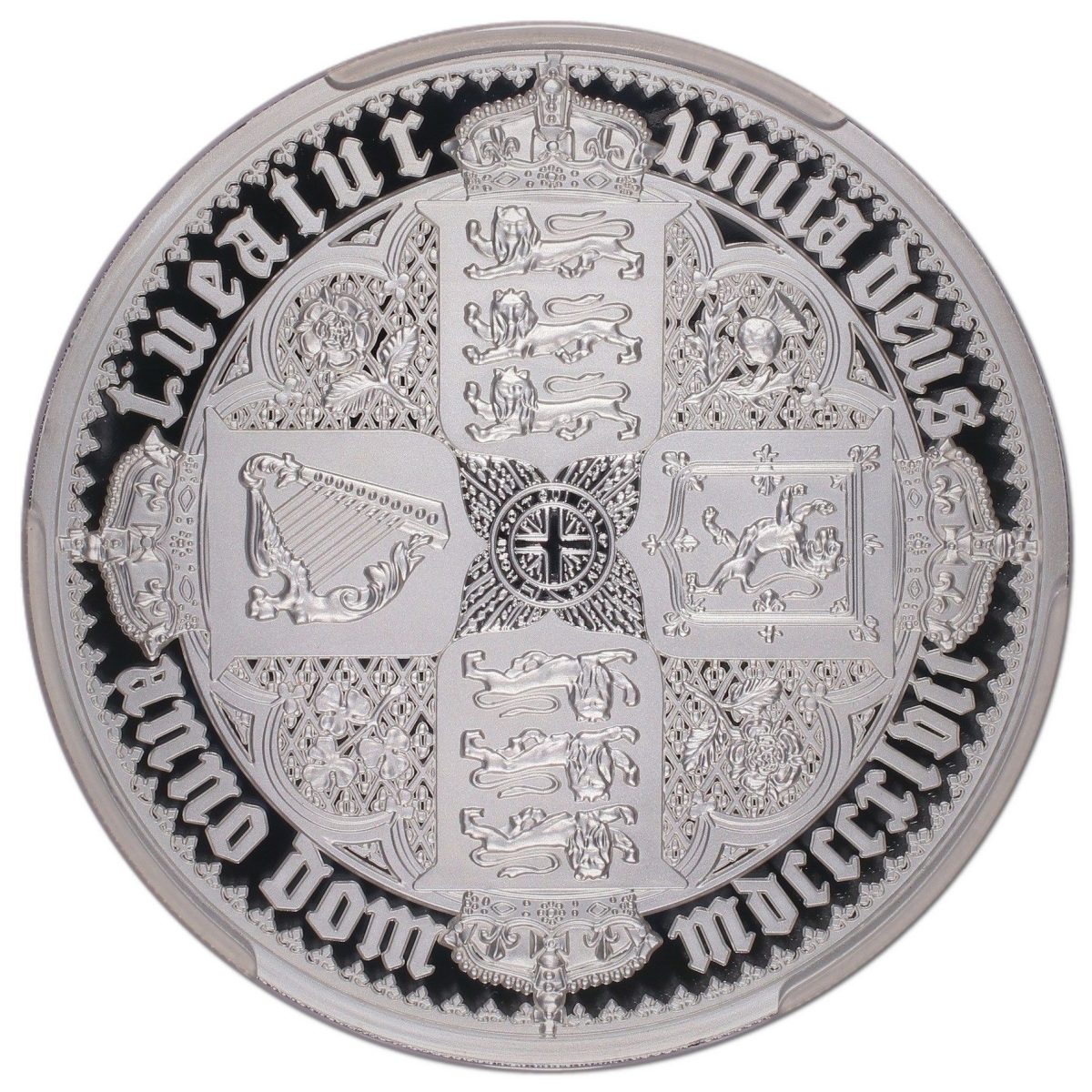Alderney 100 Pounds - Elizabeth II Gothic - Quartered Arms
