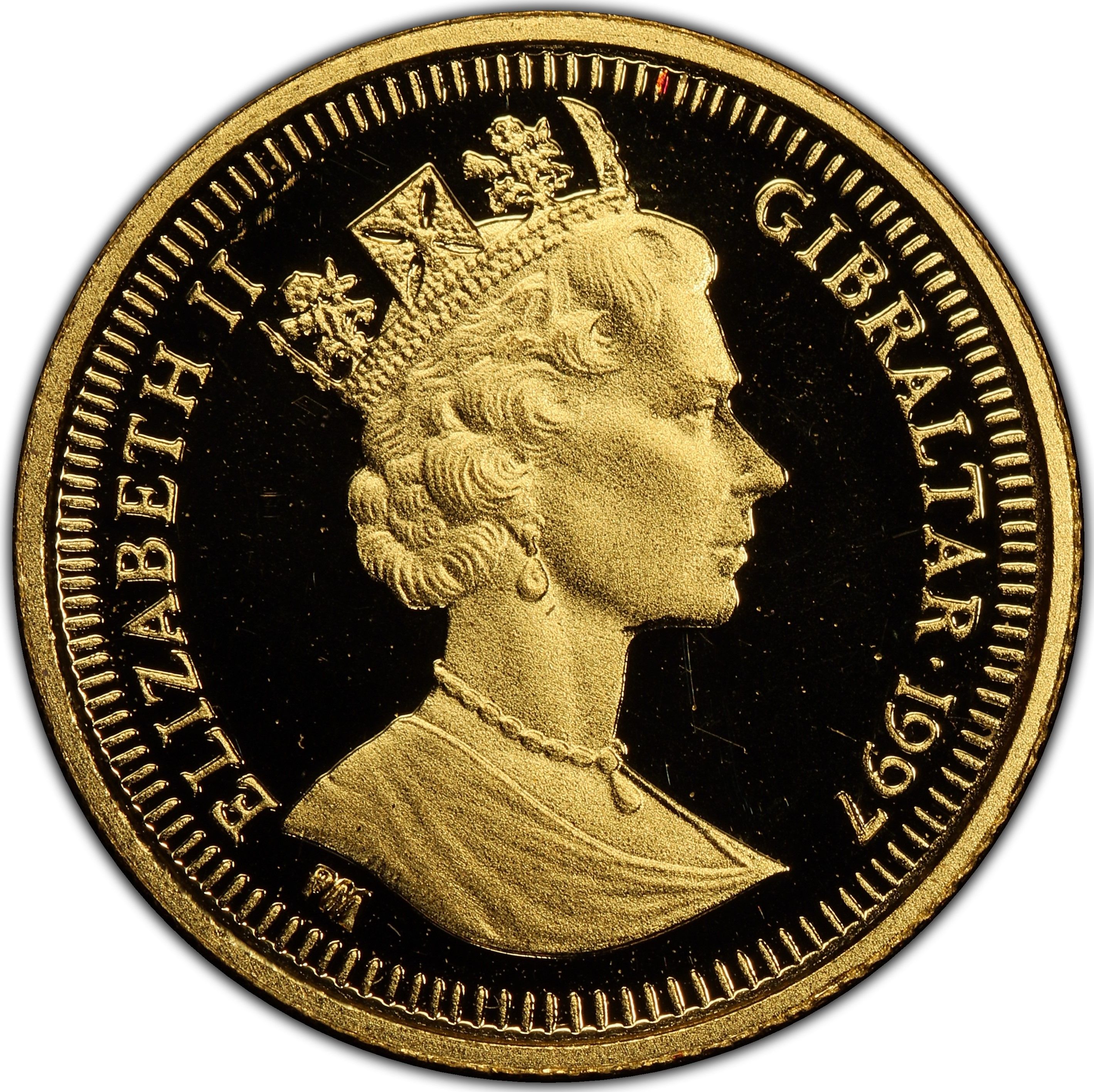 Gibraltar 1/25 Royal - Elizabeth II Yorkshire Terrier obverse