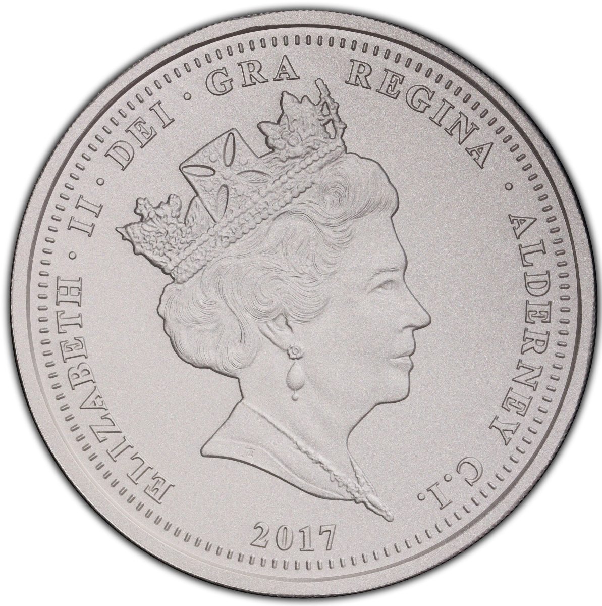 Alderney 20 Sovereigns - Elizabeth II Platinum Wedding obverse