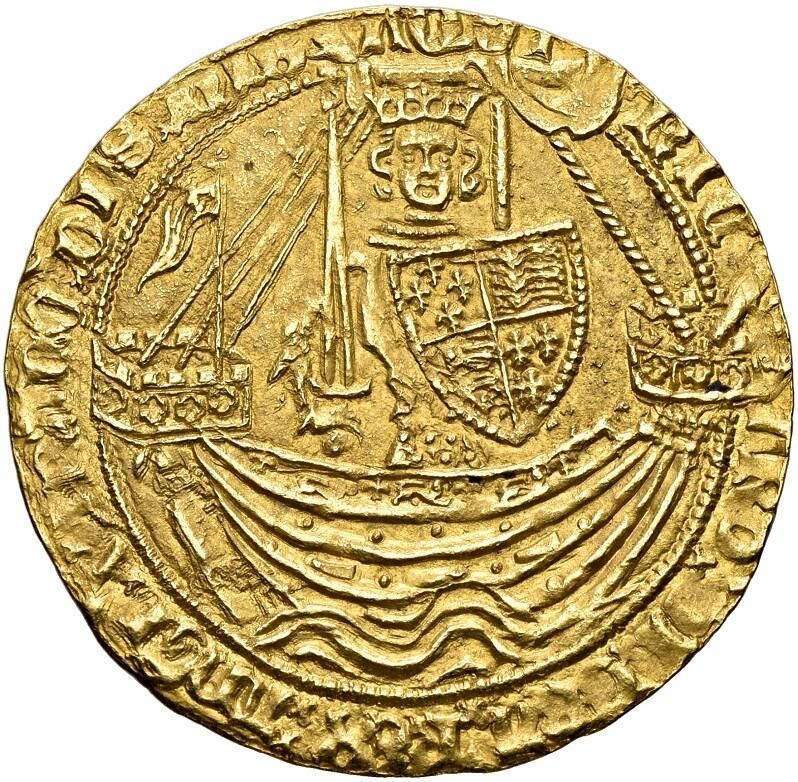 1 Noble - Richard II Calais; type IIIA obverse