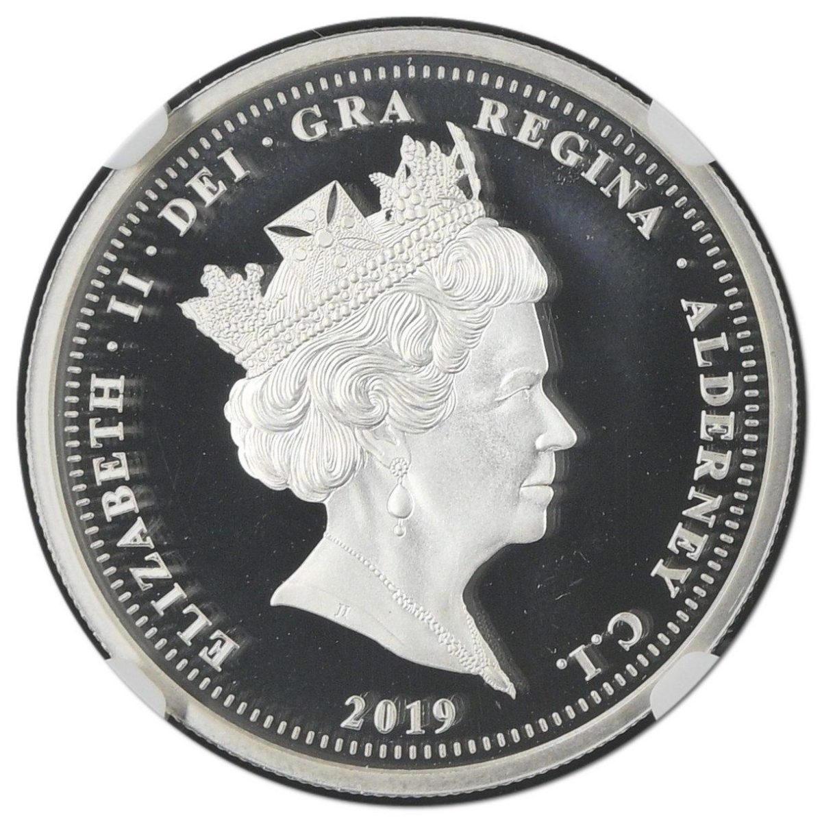 Alderney 2 Pounds - Elizabeth II The 200th Anniversary of Queen Victoria; Silver Proof obverse