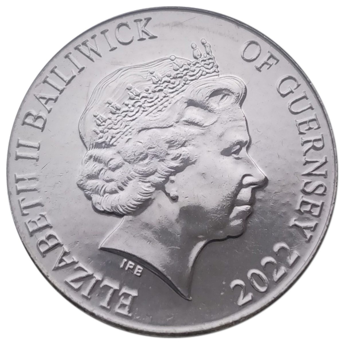 Guernsey 10 Pence - Elizabeth II Water Vole obverse