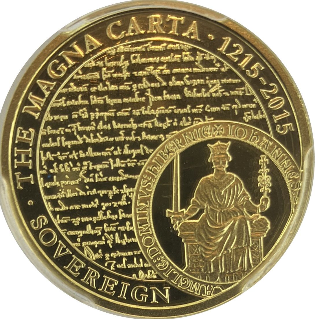 Tristan da Cunha 1 Sovereign - Elizabeth II Magna Carta