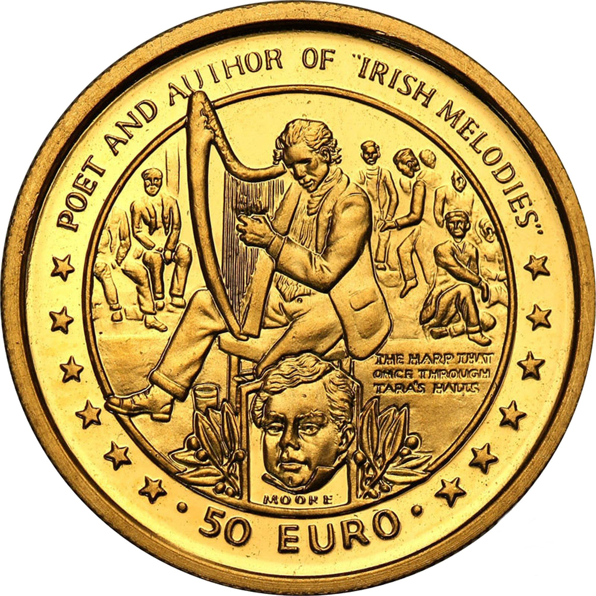 Isle of Man 50 Euros - Elizabeth II Thomas Moore reverse