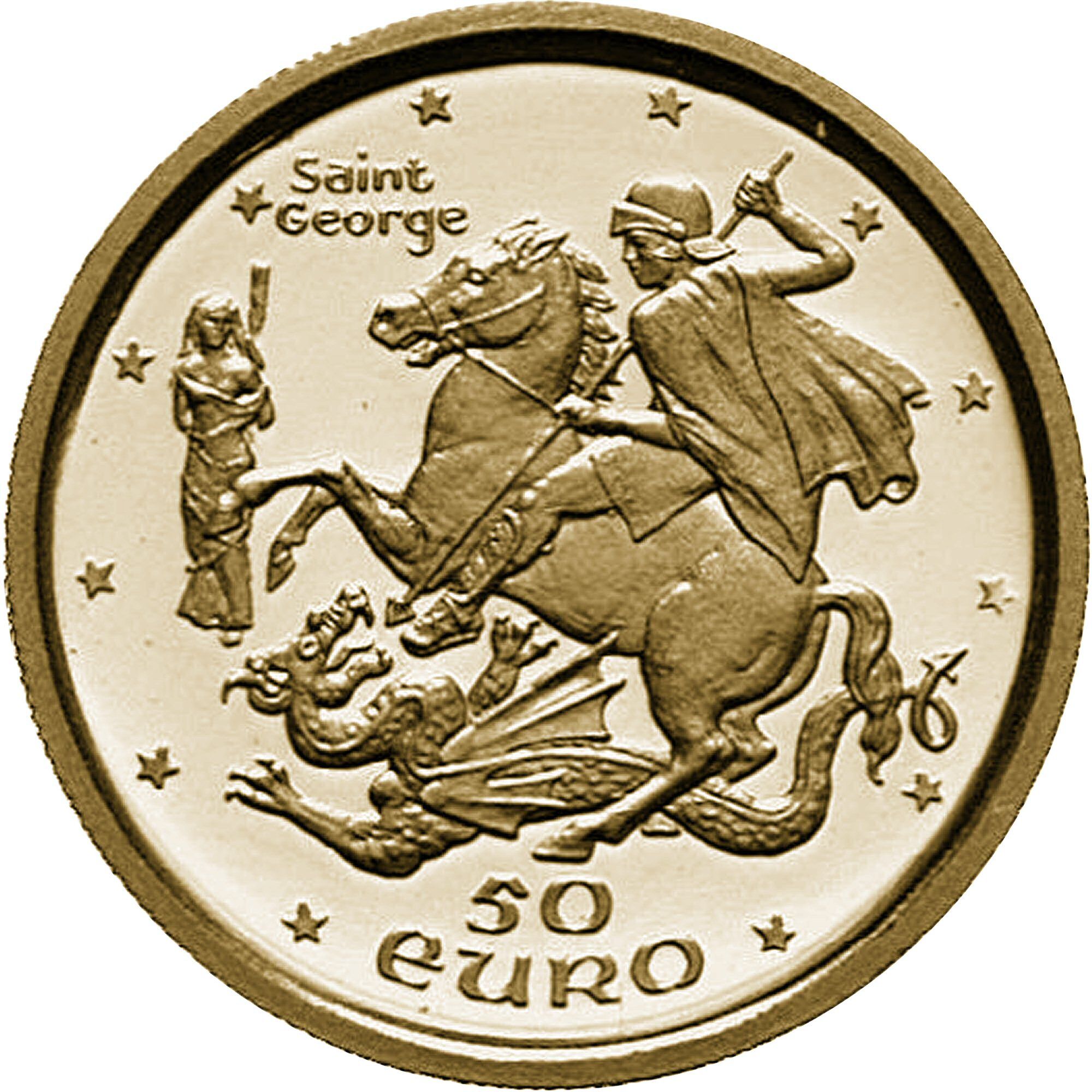 Isle of Man 50 Euros - Elizabeth II George and the Dragon