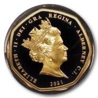 Alderney 2 Sovereigns - Elizabeth II Decimal anniversary obverse