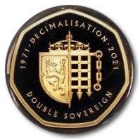 Alderney 2 Sovereigns - Elizabeth II Decimal anniversary