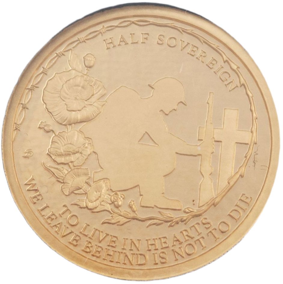 Alderney ½ Sovereign - Elizabeth II Remembrance WWI