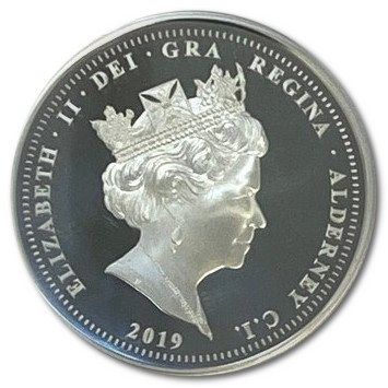 Alderney 25 Pounds - Elizabeth II The 200th Anniversary of Queen Victoria; Silver Proof 5oz. obverse