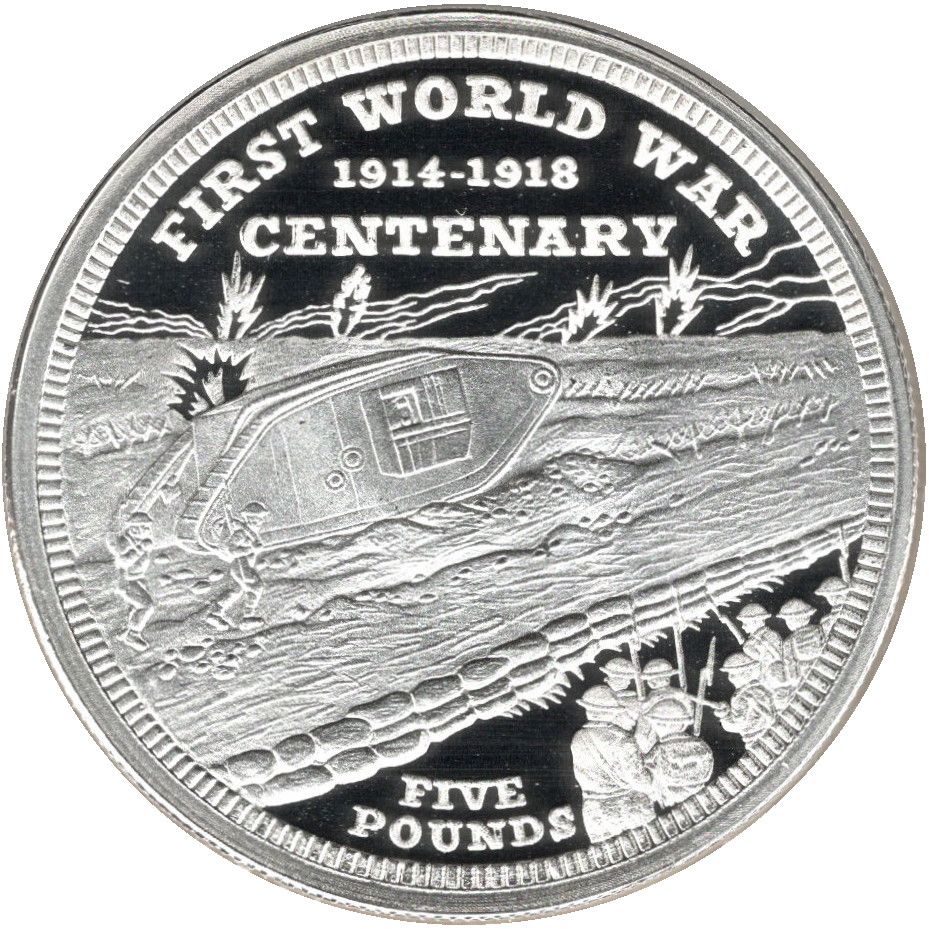 Gibraltar 5 Pounds - Elizabeth II Outbreak WWI - Land