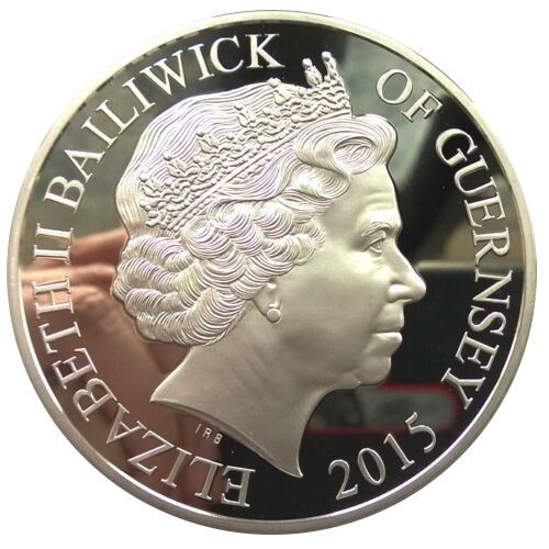 Guernsey 10 Pounds - Elizabeth II Battle of Waterloo Bicentenary obverse