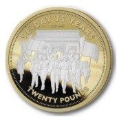Alderney 20 Pounds - Elizabeth II VE Day