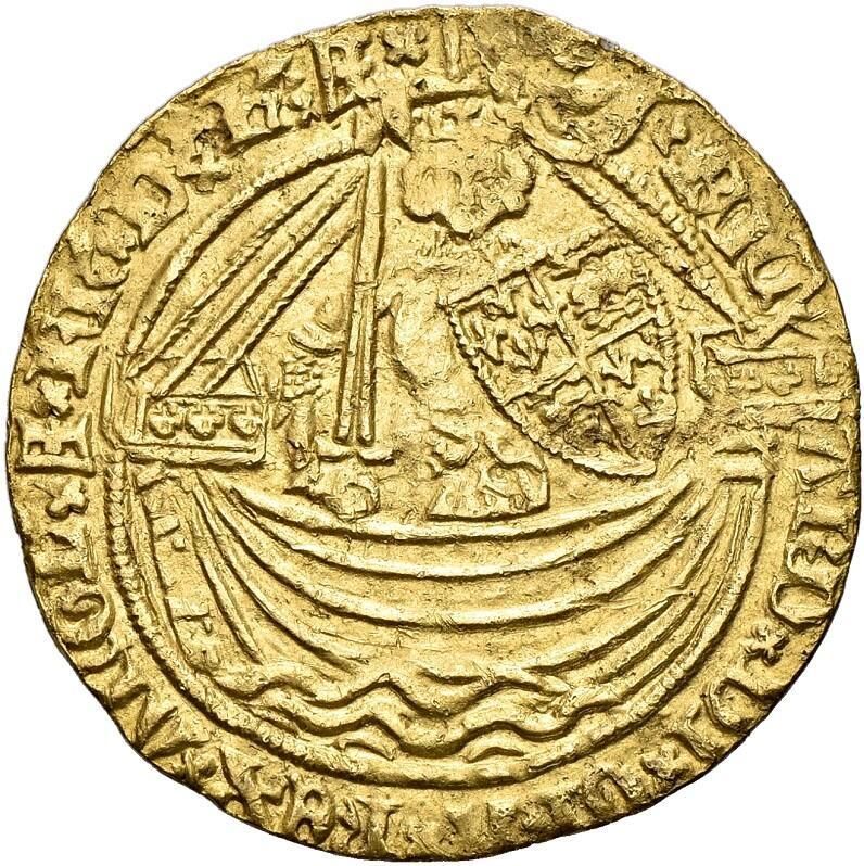 ½ Noble - Richard II London; type IA obverse