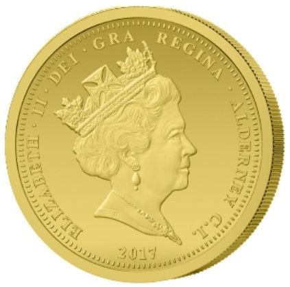 Alderney 5 Pounds - Elizabeth II Diana; Gold Proof obverse