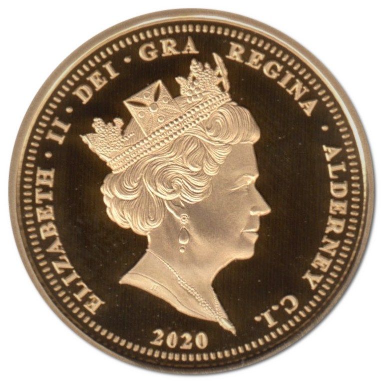 Alderney ½ Sovereign - Elizabeth II Dunkirk Evacuation obverse