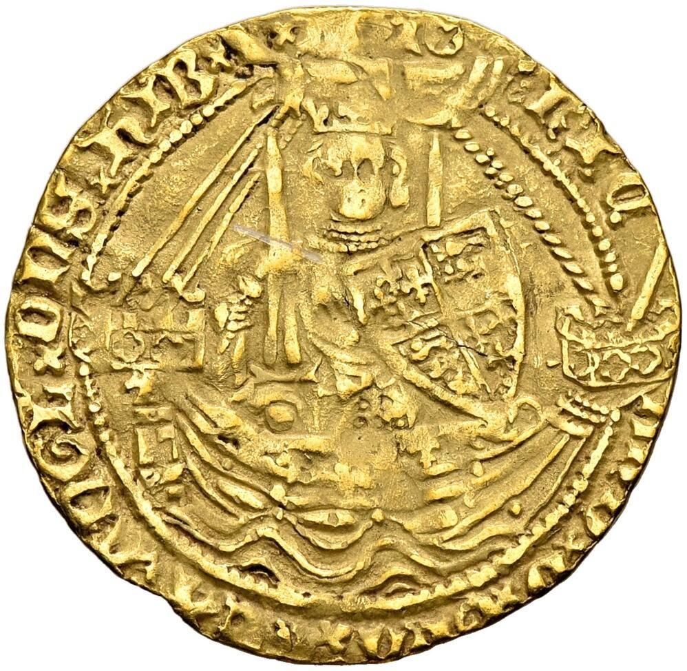 ½ Noble - Richard II London; type IIA obverse
