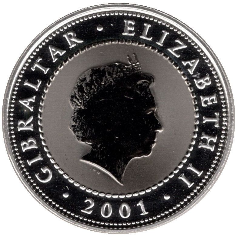 Gibraltar ½ Crown - Elizabeth II Solar System obverse