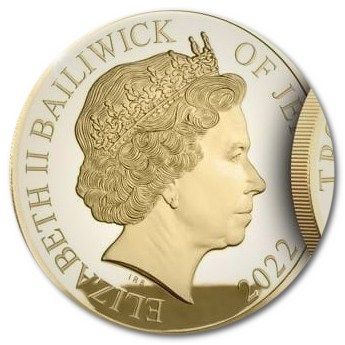 Jersey 1 Pound - Elizabeth II Trooping the Colour; Gold Proof obverse