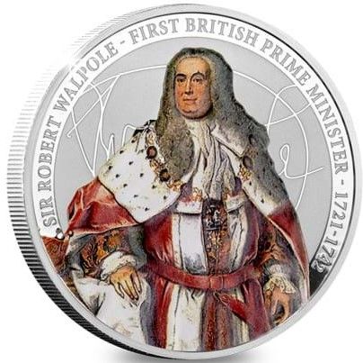 Jersey 5 Pounds - Elizabeth II Robert Walpole; Silver Proof