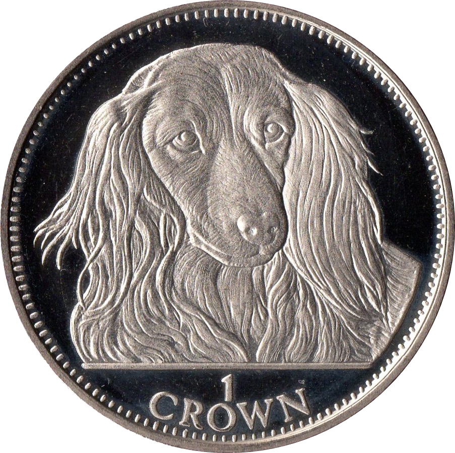 Gibraltar 1 Crown - Elizabeth II Long-haired Dachshund reverse