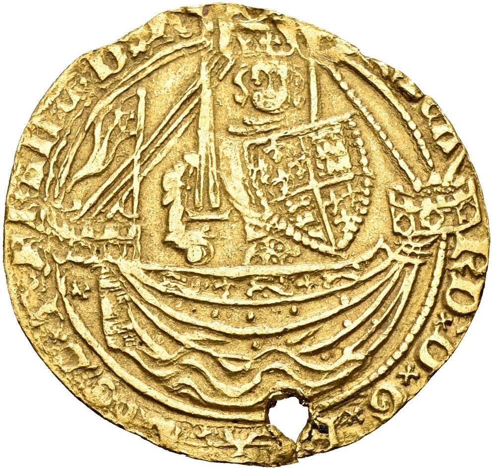 ½ Noble - Richard II Calais; type III obverse
