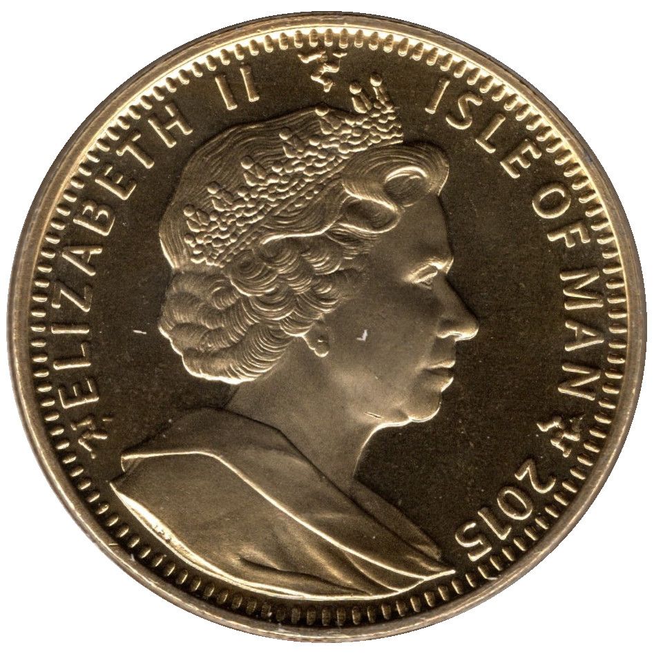 Isle of Man 1 Crown - Elizabeth II Battle of Britain; Gold Plated obverse