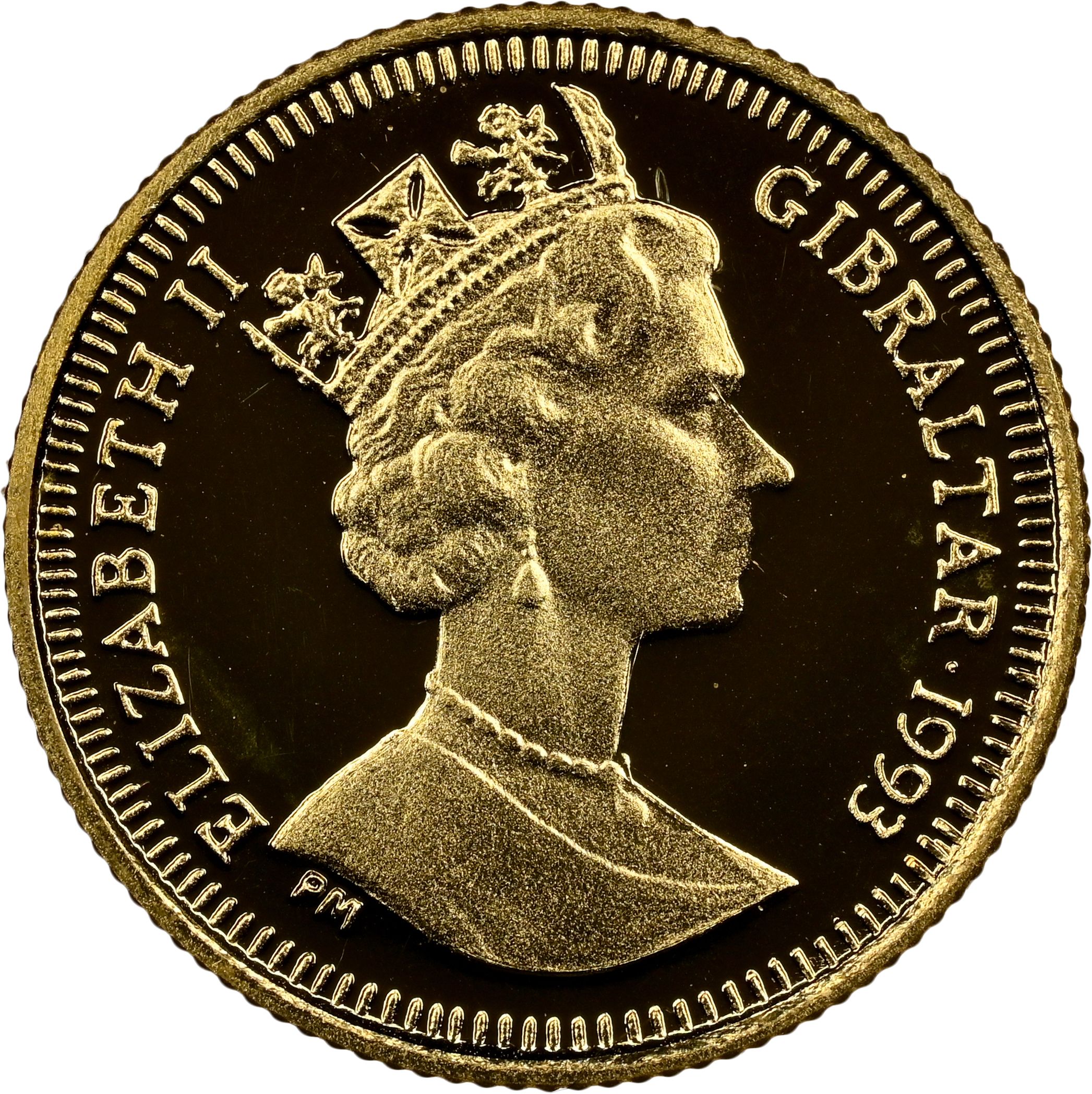 Gibraltar 1/25 Crown - Elizabeth II Mrs. Tiggy Winkle obverse
