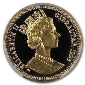 Gibraltar ⅕ Crown - Elizabeth II Mr. Jeremy Fisher obverse