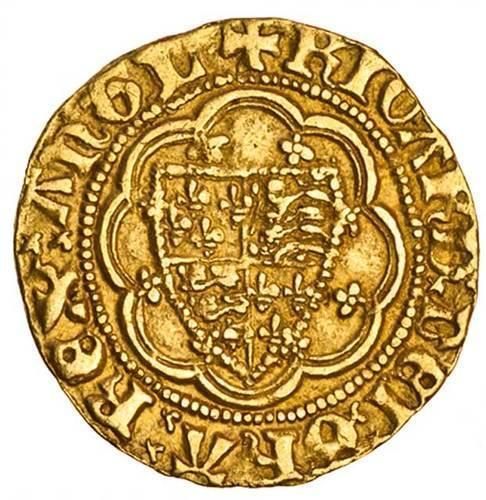 ¼ Noble - Richard II London; type IA obverse