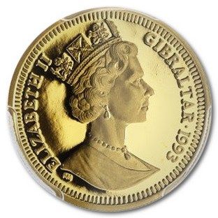 Gibraltar ⅕ Crown - Elizabeth II Tom Kitten obverse