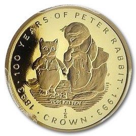 Gibraltar ⅕ Crown - Elizabeth II Tom Kitten reverse