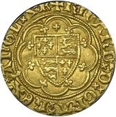 ¼ Noble - Richard II type IB obverse