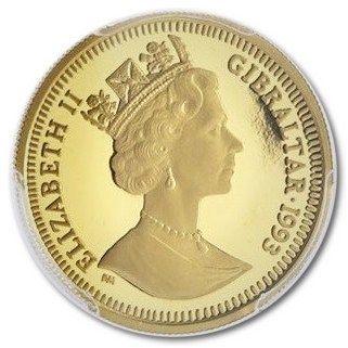 Gibraltar ⅕ Crown - Elizabeth II Benjamin Bunny obverse