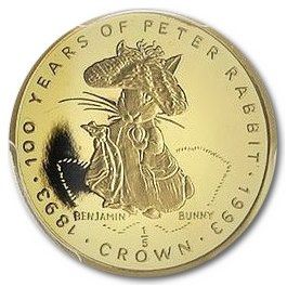 Gibraltar ⅕ Crown - Elizabeth II Benjamin Bunny reverse