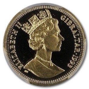 Gibraltar ⅕ Crown - Elizabeth II Jemima Puddle-Duck obverse