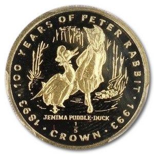 Gibraltar ⅕ Crown - Elizabeth II Jemima Puddle-Duck reverse