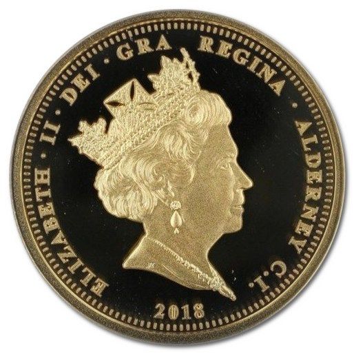 Alderney 100 Pounds - Elizabeth II Sapphire Jubilee - On Horseback obverse