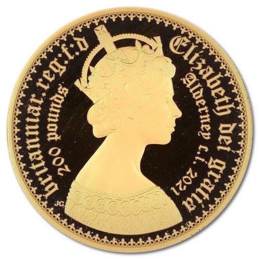 Alderney 200 Pounds - Elizabeth II Gothic - Portrait obverse