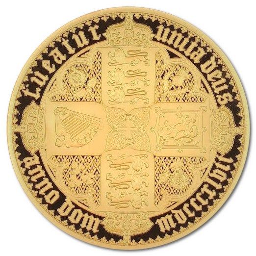 Alderney 200 Pounds - Elizabeth II Gothic - Quartered Arms reverse