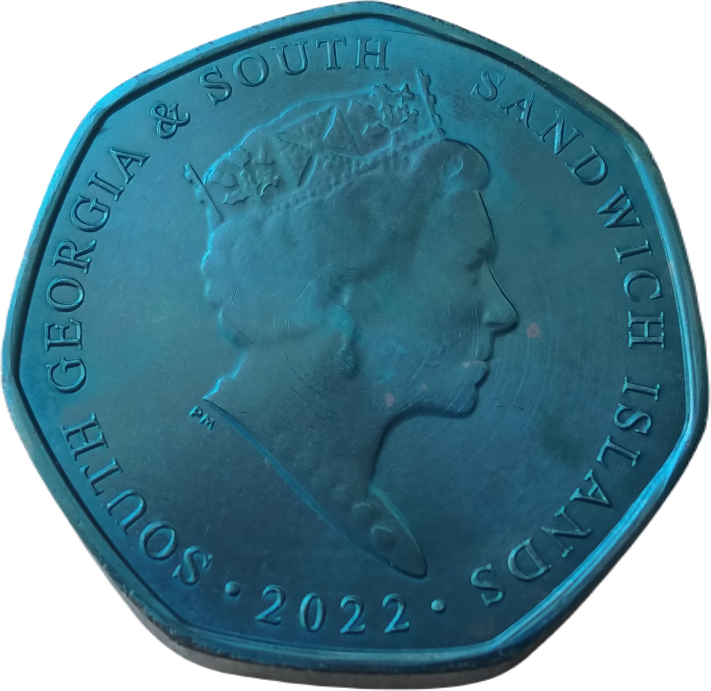 South Georgia and the South Sandwich Islands 50 Pence - Elizabeth II The Antarctic Blue Whale obverse