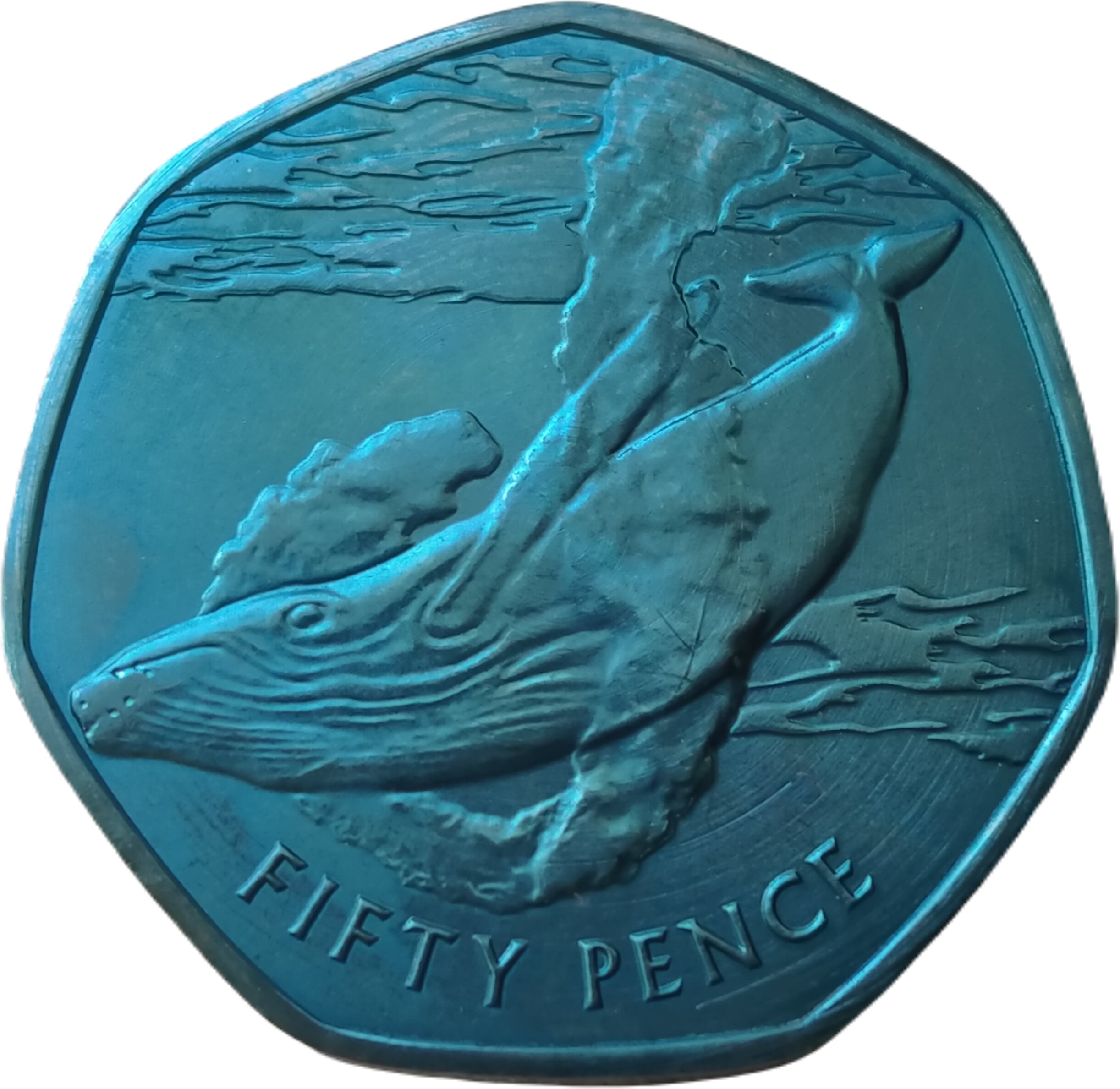 South Georgia and the South Sandwich Islands 50 Pence - Elizabeth II The Antarctic Blue Whale