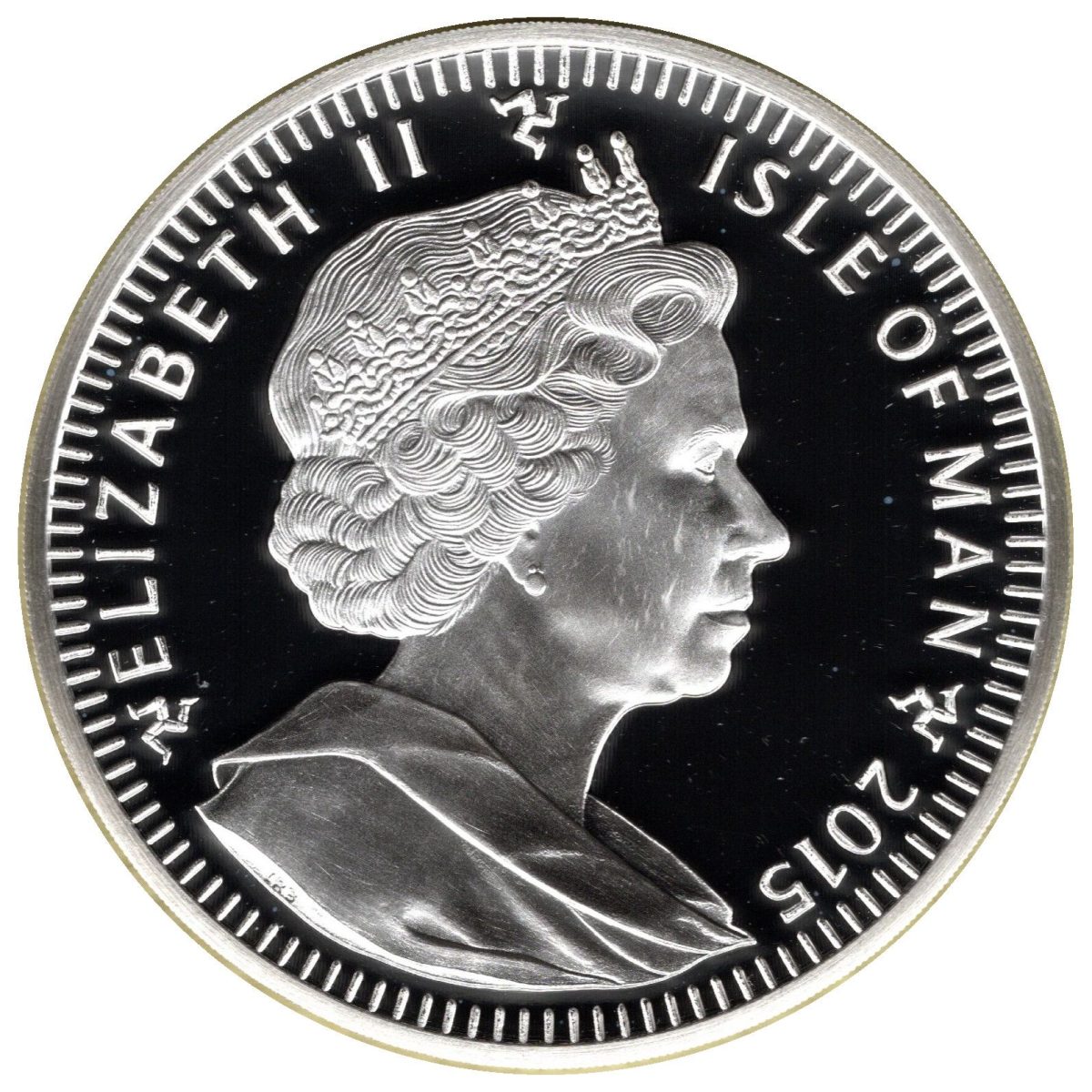 Isle of Man 5 Crown - Elizabeth II Battle of Britain obverse