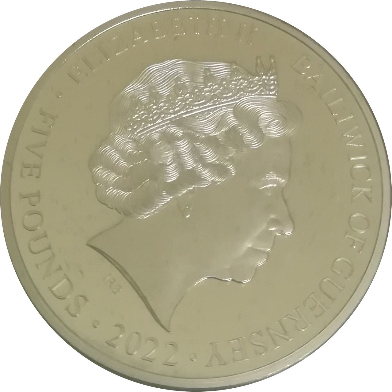 Guernsey 5 Pounds - Elizabeth II The Duke of Cambridge 40th Birthday obverse