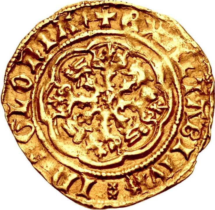 ¼ Noble - Henry IV Light coinage; London reverse