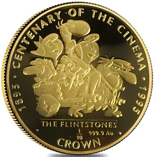 Gibraltar ⅒ Crown - Elizabeth II The Flintstones reverse