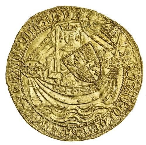 1 Noble - Henry V class B obverse